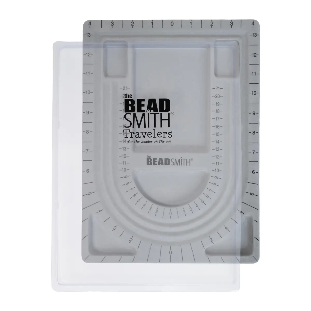 The Beadsmith Grey Flocked Bead Board with Cover, 34.9 cm (13.75 in) | Design Bracelets & Necklaces - main product image