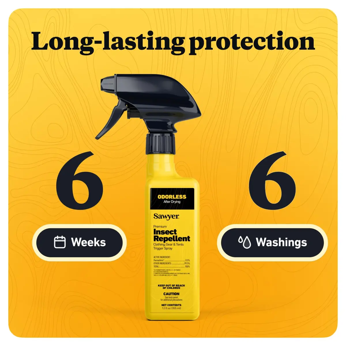 Sawyer Products Premium Permethrin Clothing Insect Repellent Trigger Spray 355ml (12 Fl Oz) | EPA Registered Repels Ticks & Mosquitoes - view 4