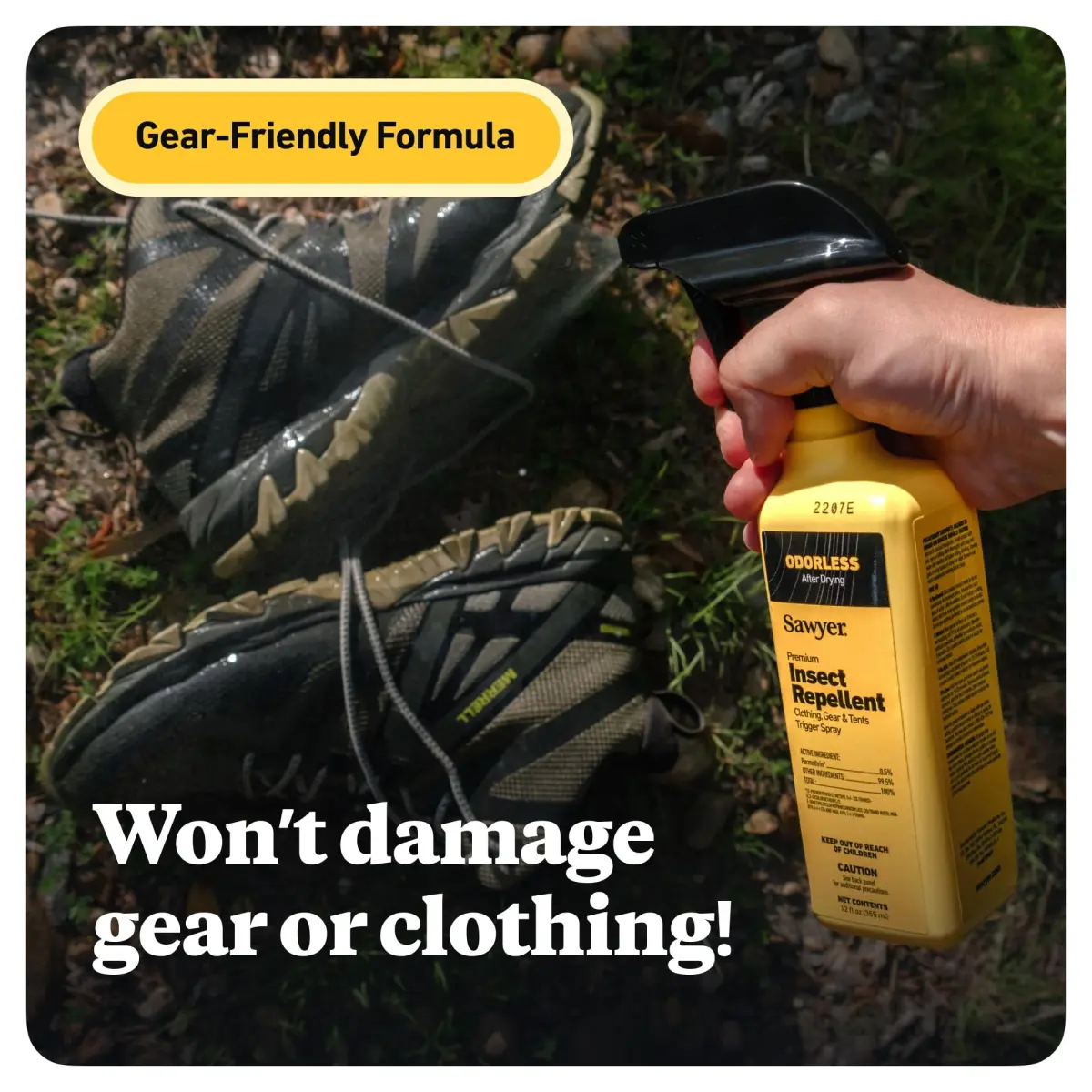 Sawyer Products Premium Permethrin Clothing Insect Repellent Trigger Spray 355ml (12 Fl Oz) | EPA Registered Repels Ticks & Mosquitoes - view 3