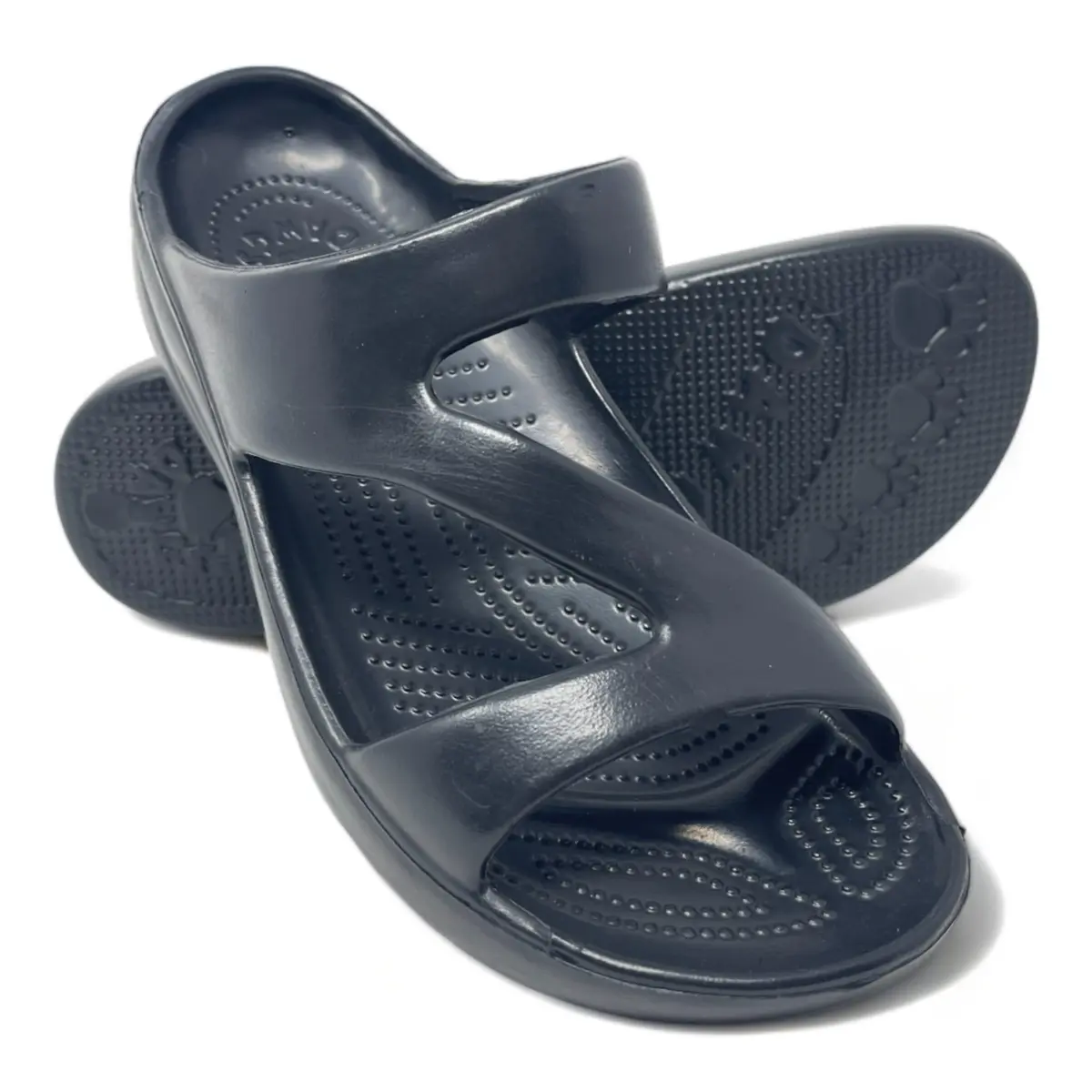DAWGS Women's Z Sandals - Black, Size 7 | 1 inch heel for arch support, lightweight EVA comfort - view 2