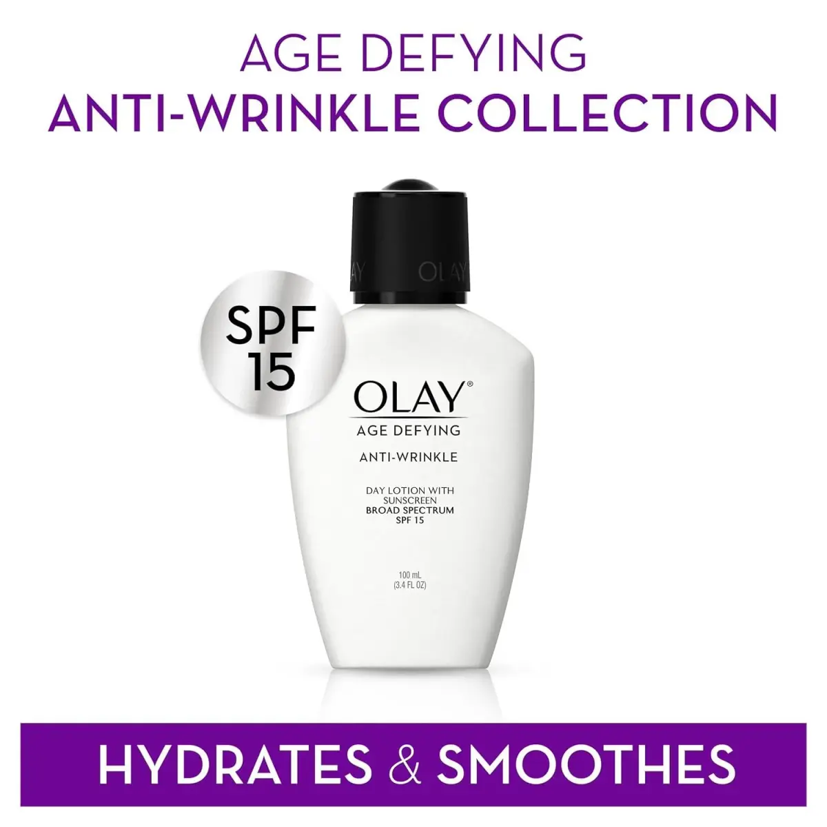 Olay Age Defying Anti-Wrinkle Day Lotion SPF 15 100ml (3.4 Fl Oz) | Broad Spectrum Sun Protection - view 4