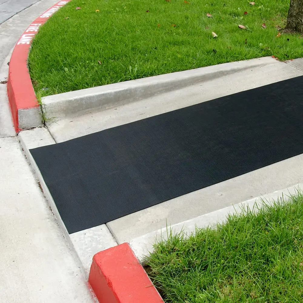Rubber-Cal Ramp Cleat Non-Slip Rubber Mats 3 ft x 10 ft | Heavy-Duty, Water-Resistant, Ideal for Inclines - view 5