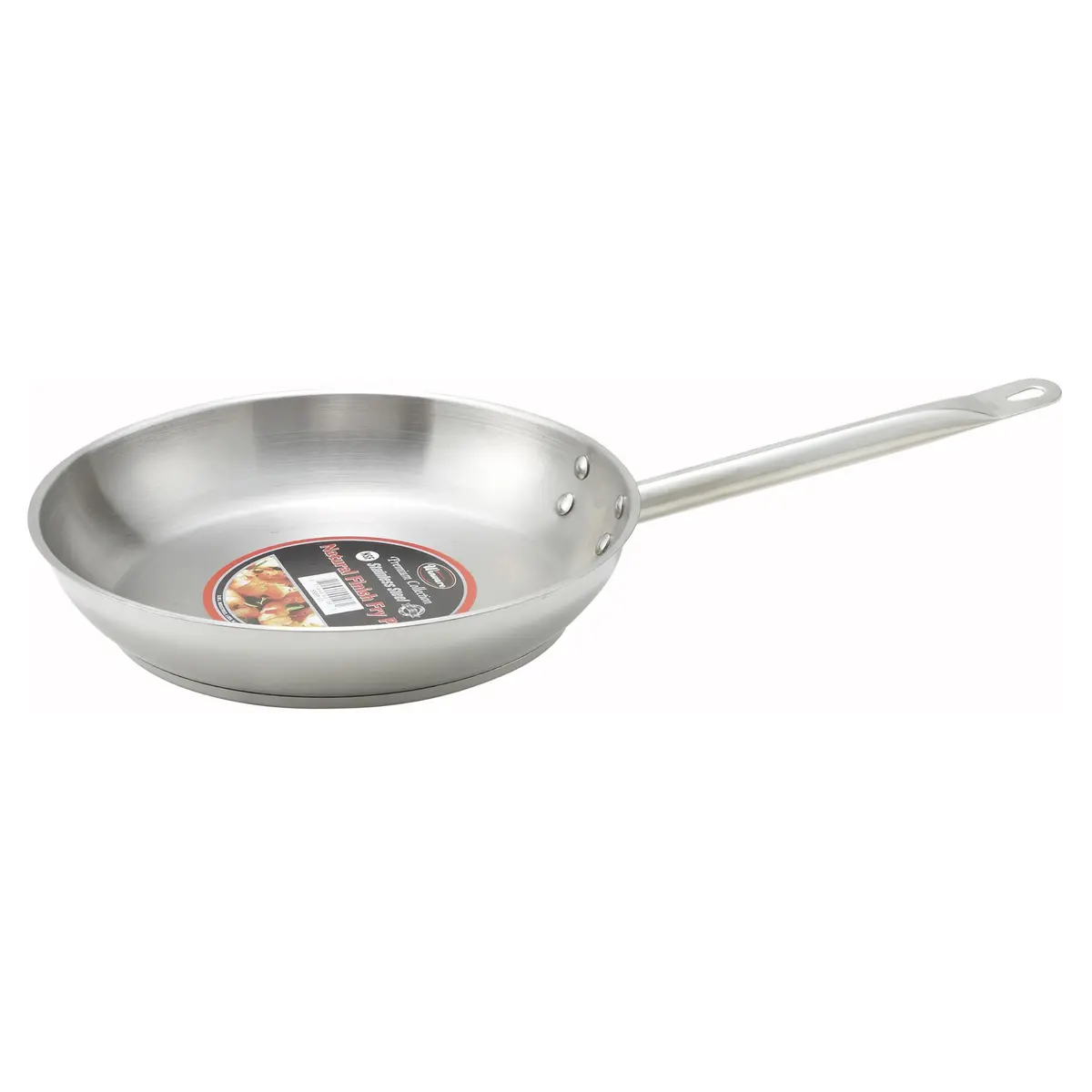 Winware 8" Stainless Steel Commercial-Grade Fry Pan | Even Heat Distribution & Induction Compatible - view 2