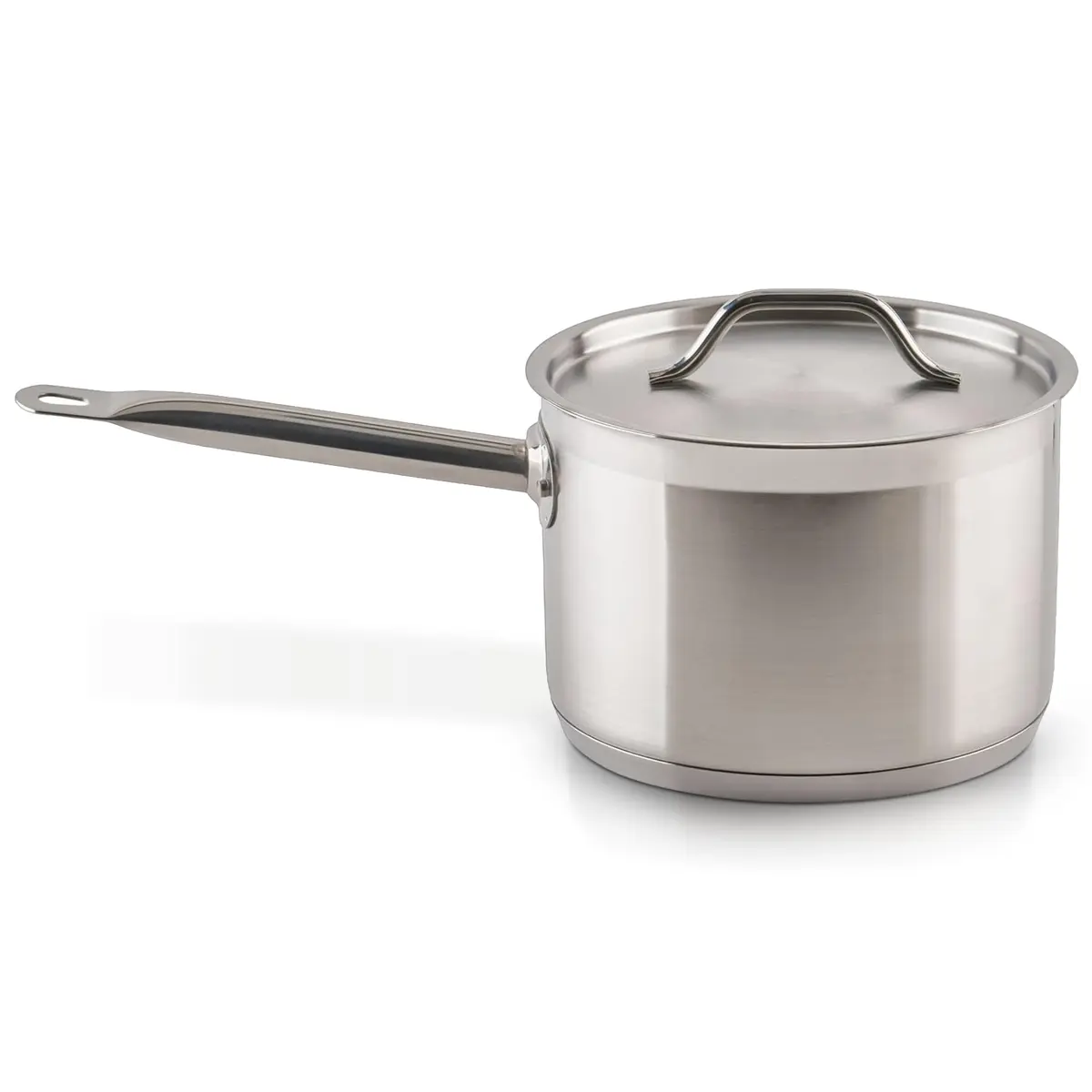 Winco 2 qt Stainless Steel Sauce Pan with Lid and Cover | Heavy-Duty Tri-Ply Construction (70-120 chars) - main product image
