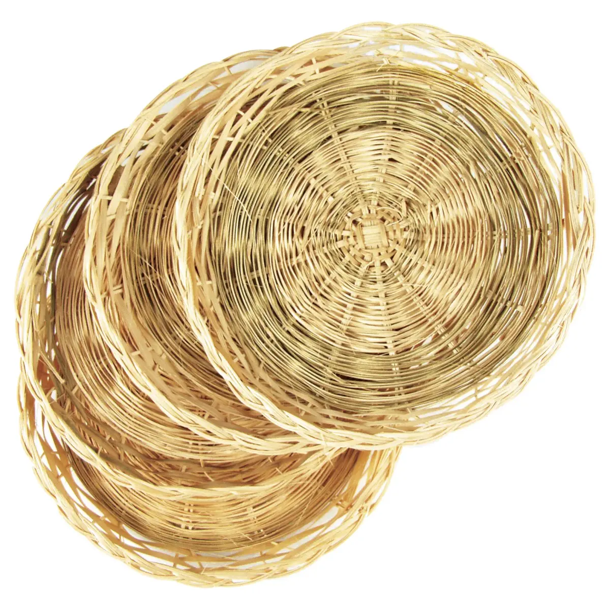 Fox Run Wicker Paper Plate Holders, Set of 4 | 22.86cm x 22.86cm x 1.27cm - main product image