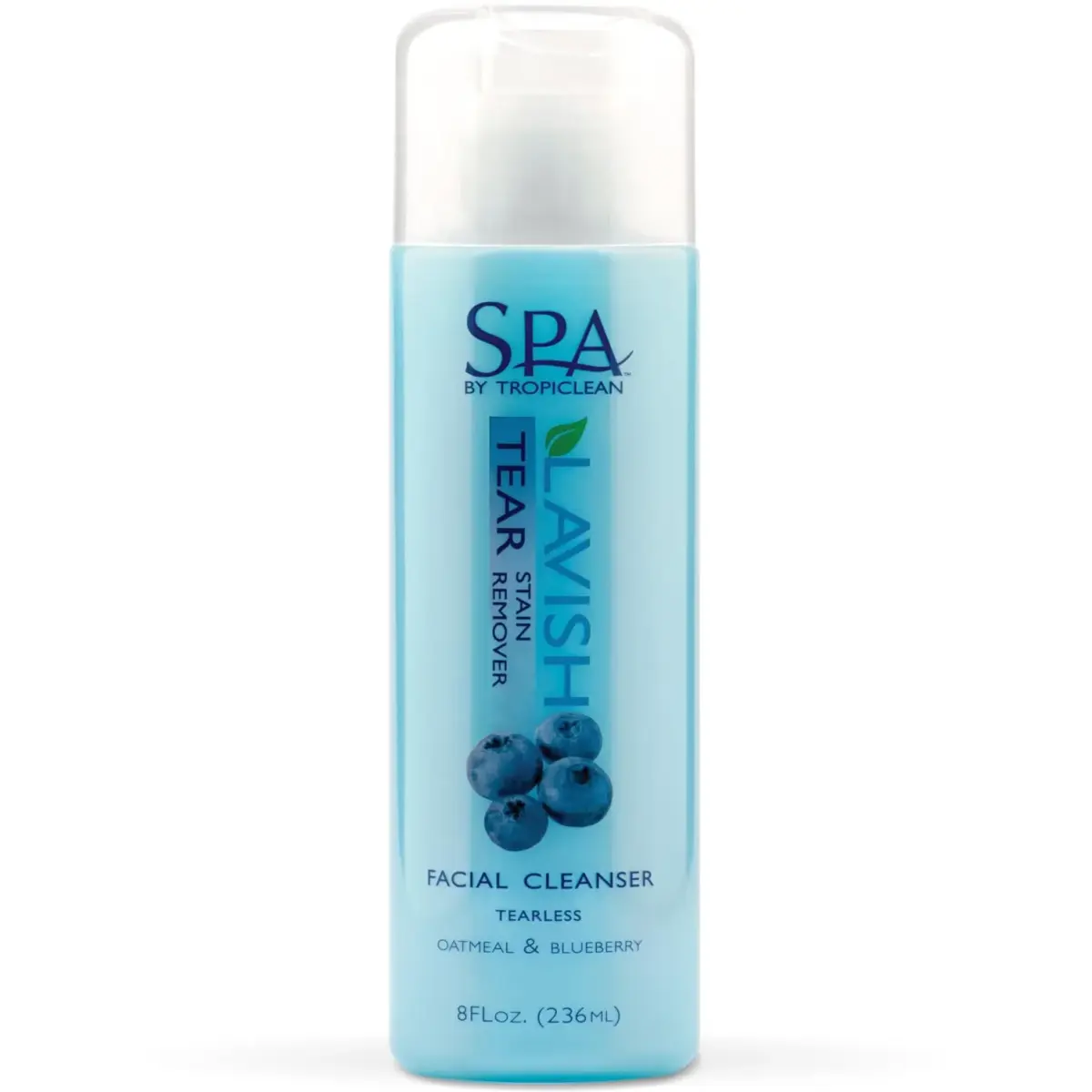 TropiClean SPA Blueberry Facial Shampoo Tear Stain Remover 237ml (8oz) | Gentle & Effective for Dogs - main product image