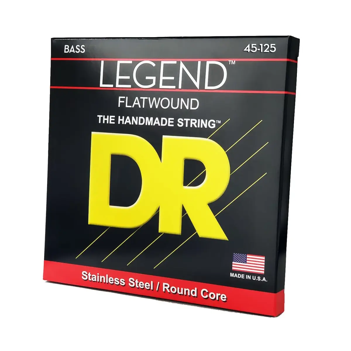 DR Strings Legend Polished Flatwound Stainless Steel Bass Strings 5-String Medium 45-125 (FL5-45) | Warm Mellow Tone - main product image