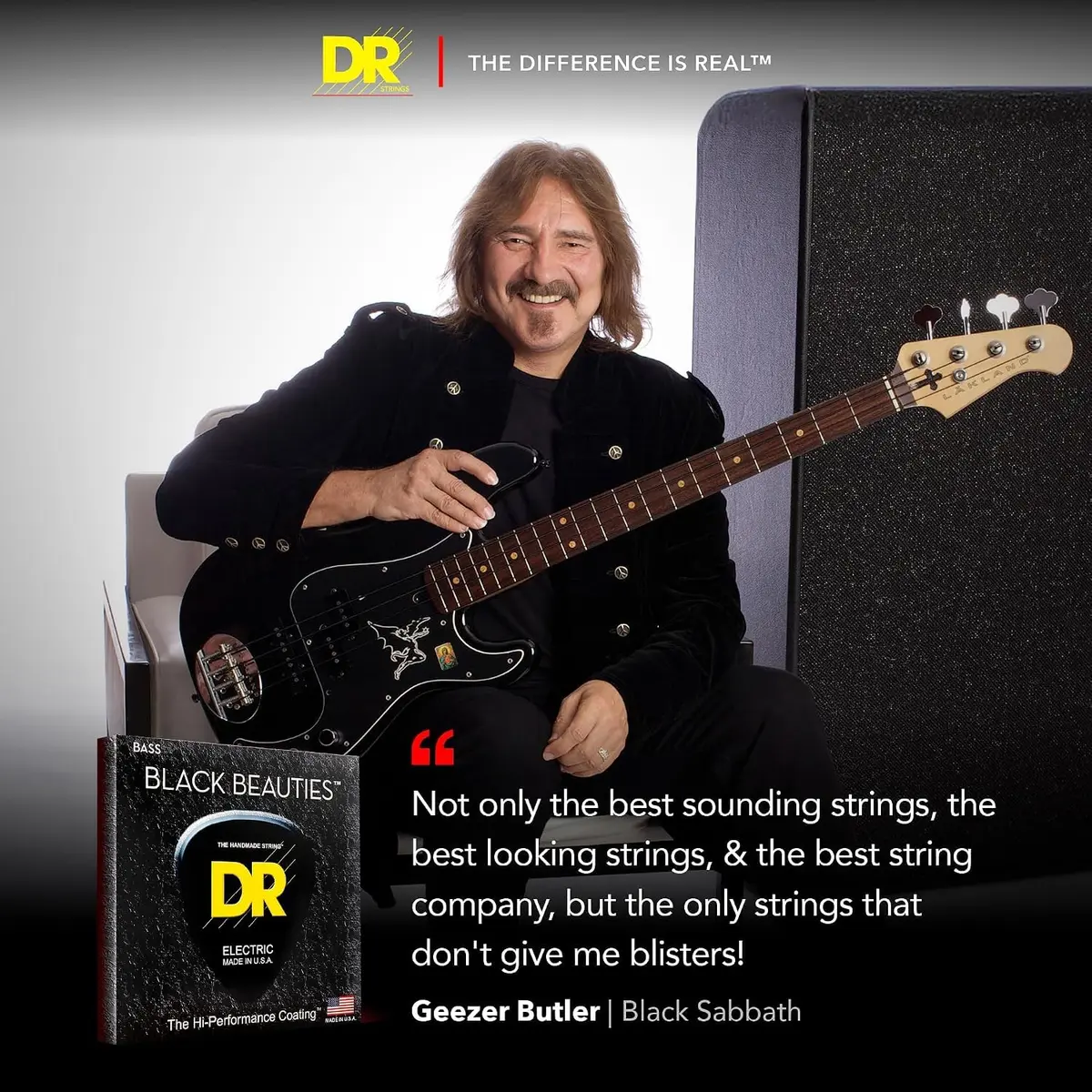 DR Strings Black Beauties Bass Guitar Strings Light 40-100 (4-String Set) | K3 Coated Stainless Steel - view 6