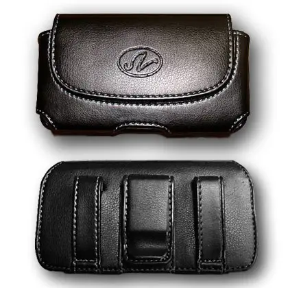 NEM Extra Small Universal Horizontal Leather Cell Phone Pouch with Belt Loop & Clip | Fits Phones up to 2.2 x 3.75 x 2.2 inches - view 4