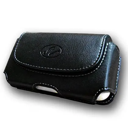 NEM Extra Small Universal Horizontal Leather Cell Phone Pouch with Belt Loop & Clip | Fits Phones up to 2.2 x 3.75 x 2.2 inches - view 6