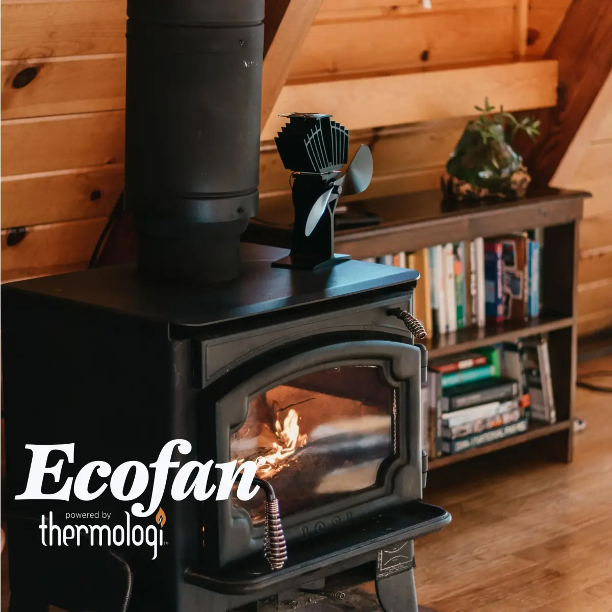 Ecofan AirMax Heat Powered Stove Fan | 175 CFM Airflow, Nickel Finish, Classic Design - view 6