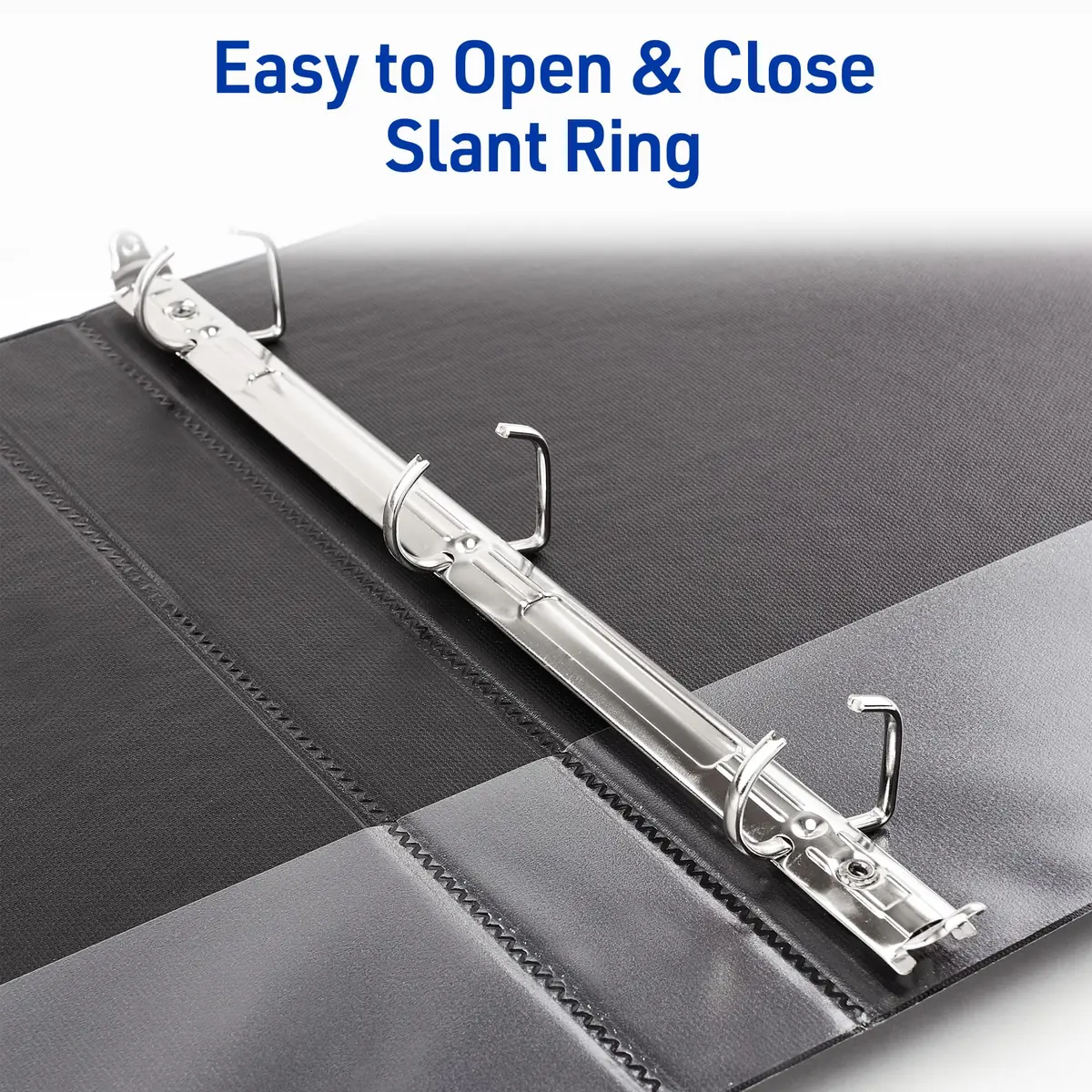 Avery Durable View 3 Ring Binder, 1" Slant Rings, 250 Sheet Capacity, Black | Tear-Resistant Spine & Edges - view 3