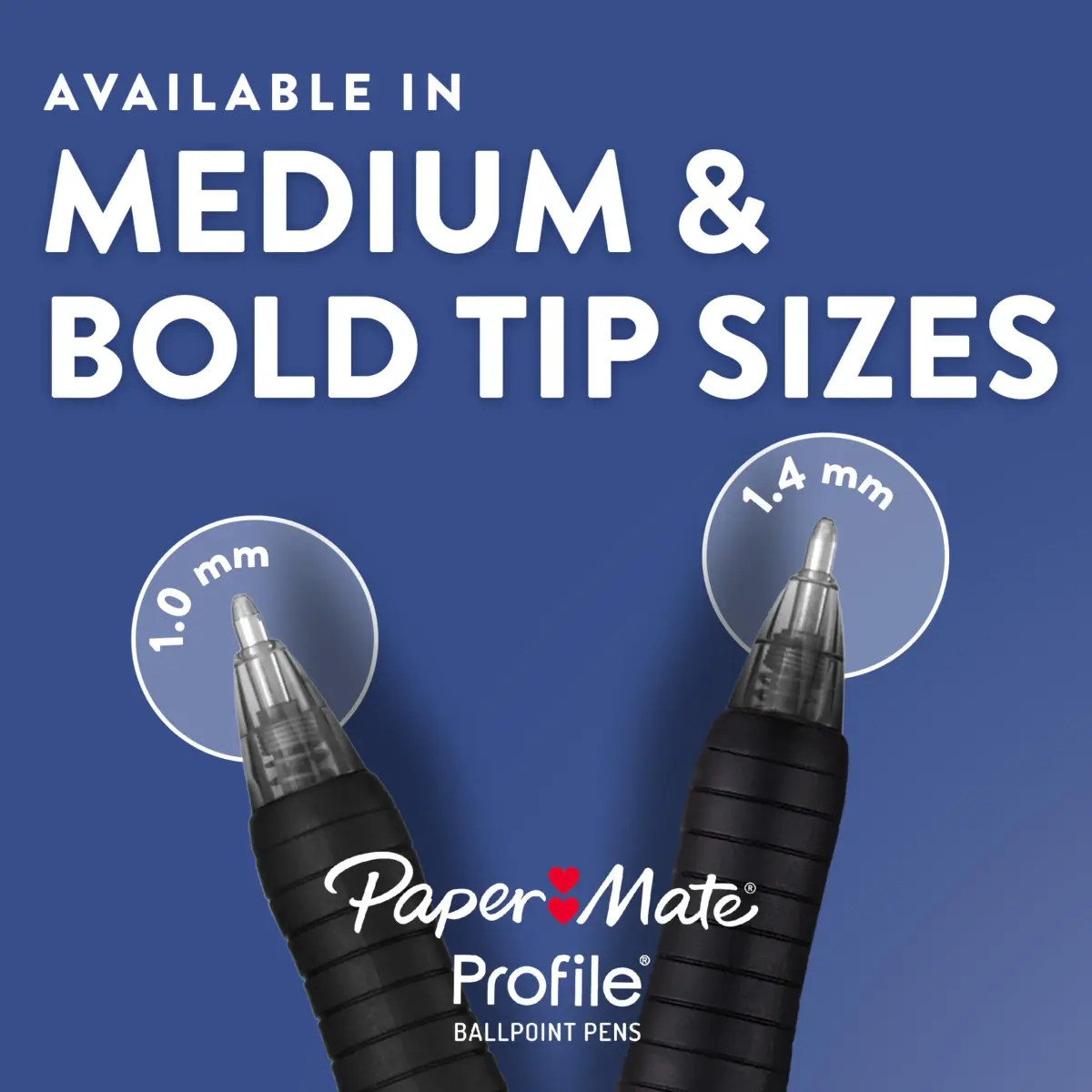 Paper Mate Profile Retractable Ballpoint Pens, Bold Point (1.4mm), Purple Ink, 12 Count | Smooth Writing Instrument - view 7