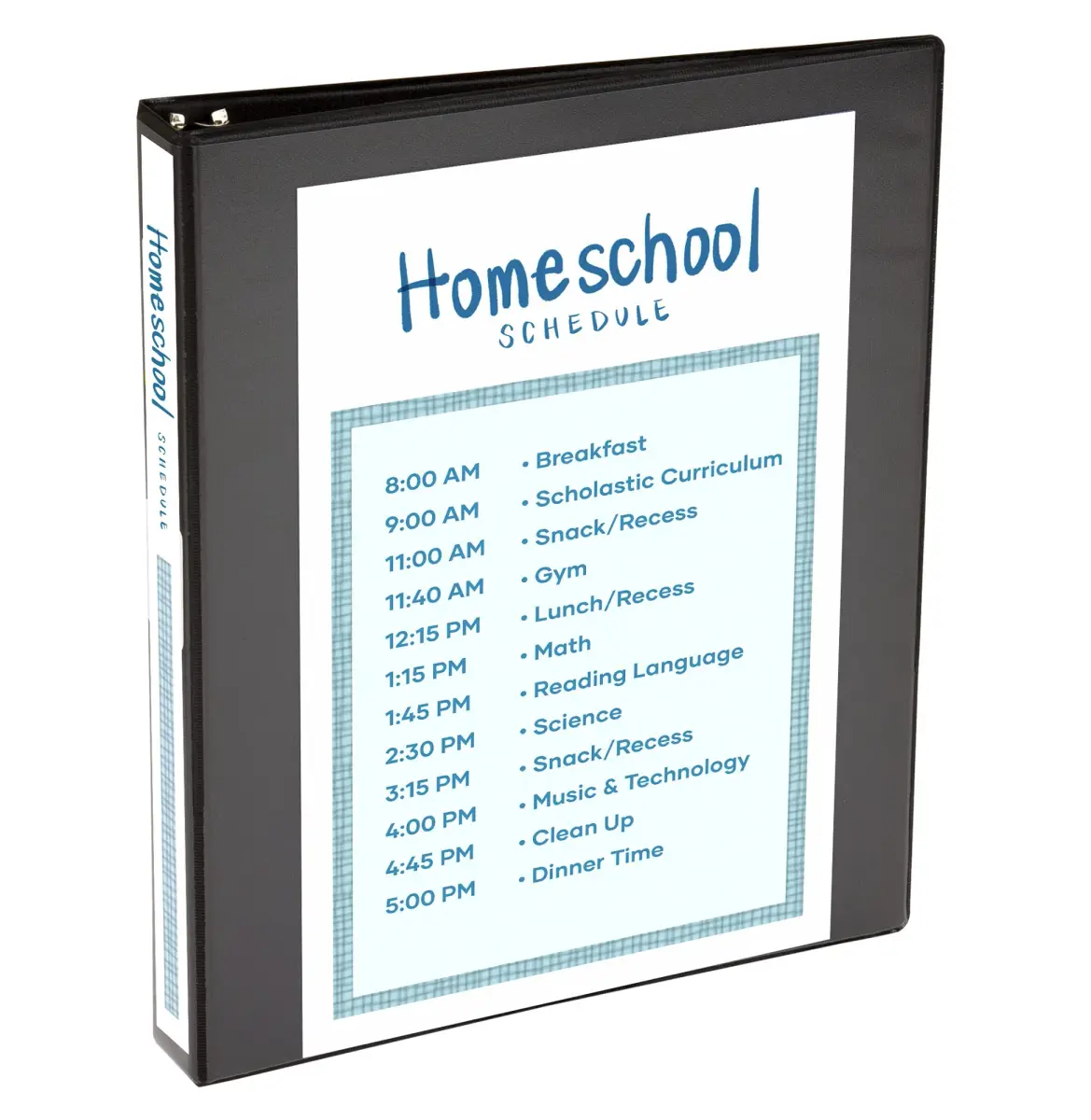 Avery Standard View 3 Ring Binder, 1" Round Rings, 1 Black Binder | Holds 175 Sheets | PVC-Free Pockets - view 7