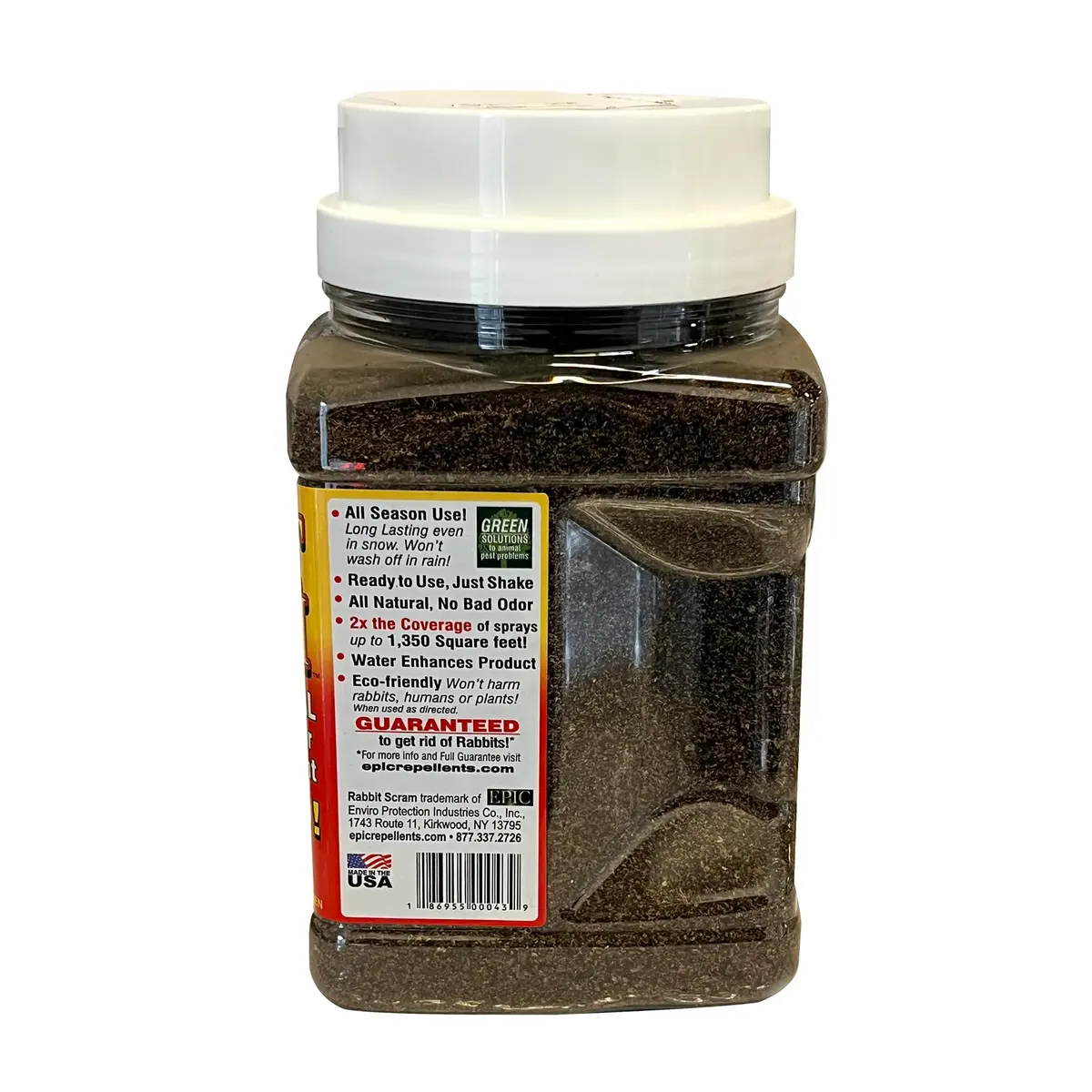 EPIC REPELLENTS Enviro Pro Rabbit Scram Granular Repellent 32 Ounce | Natural, Biodegradable Rabbit Deterrent for Gardens & Crops — 40 Ounce - view 3