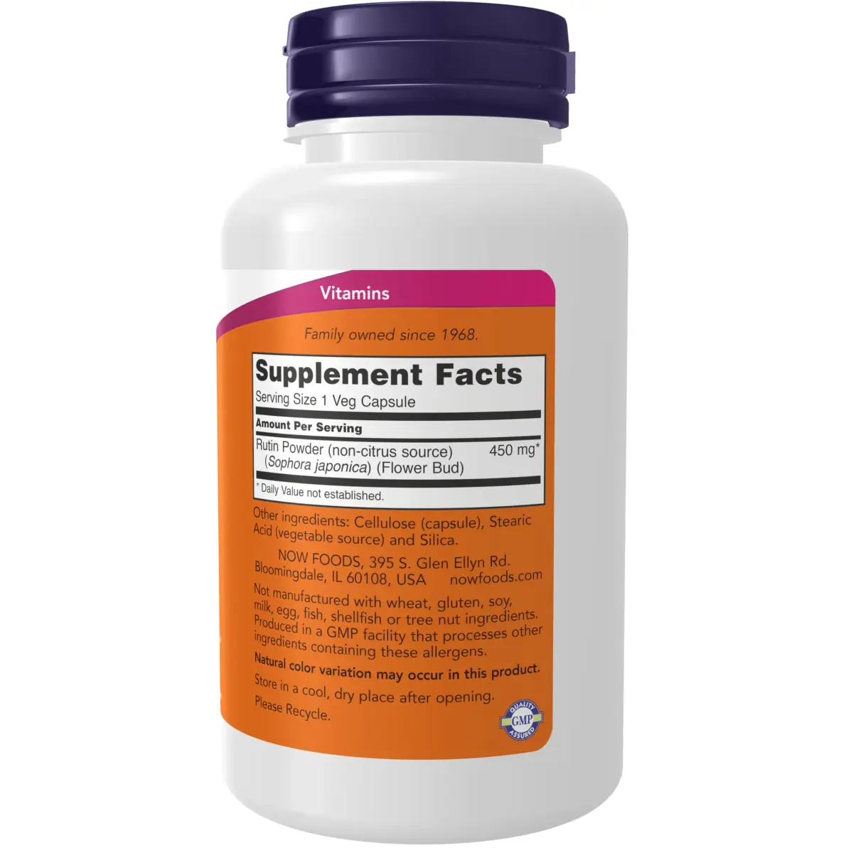 NOW Foods Rutin 450 mg Veggie Capsules (100 Count) | Free Radical Scavenger & Vascular Support - view 2
