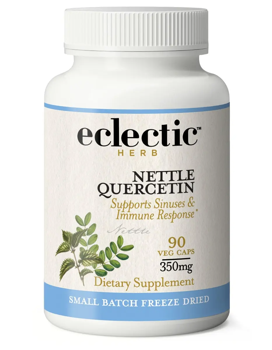 Eclectic Nettles Quercetin Herbal Supplement 90 Count | Supports Sinuses & Nasal Passages - main product image