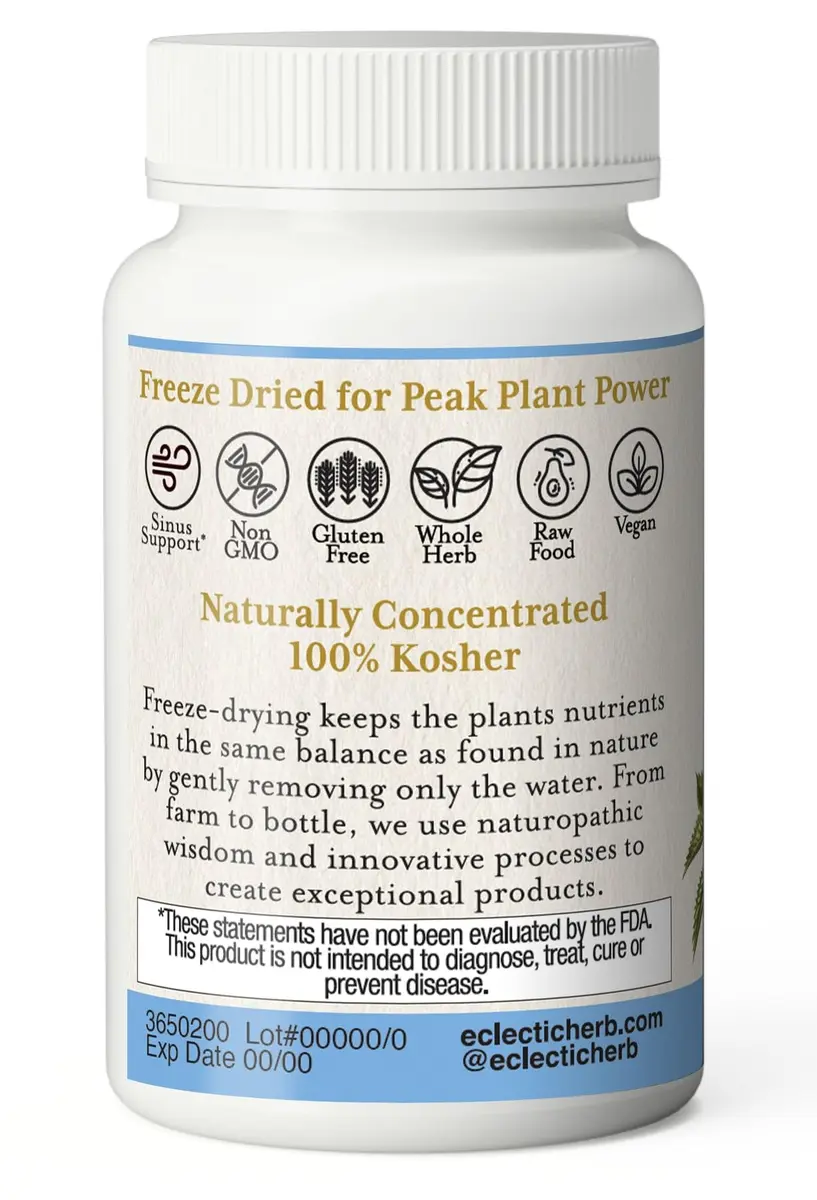 Eclectic Nettles Quercetin Herbal Supplement 90 Count | Supports Sinuses & Nasal Passages - view 3