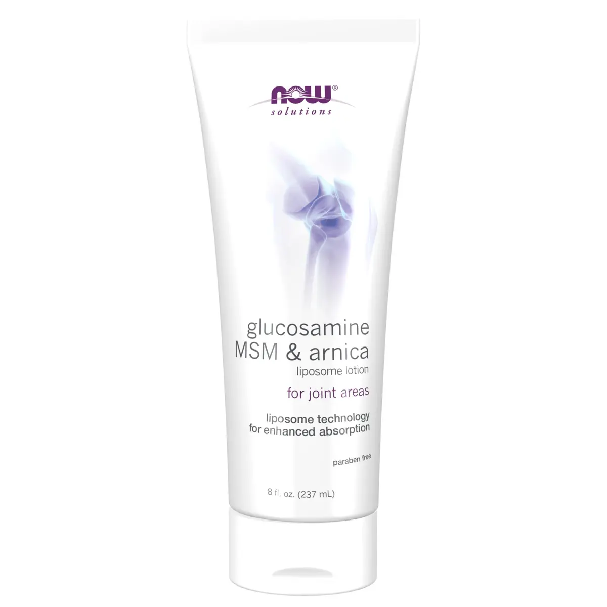 NOW Glucosamine, MSM & Arnica Liposome Lotion 8 Fl Oz | Supports Joint Comfort & Absorption - main product image