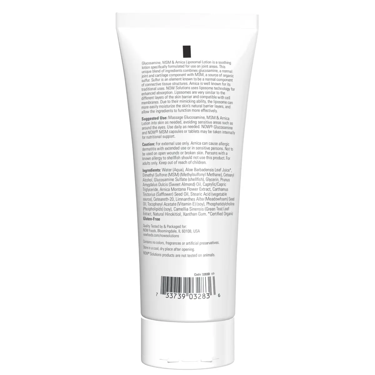 NOW Glucosamine, MSM & Arnica Liposome Lotion 8 Fl Oz | Supports Joint Comfort & Absorption - view 2