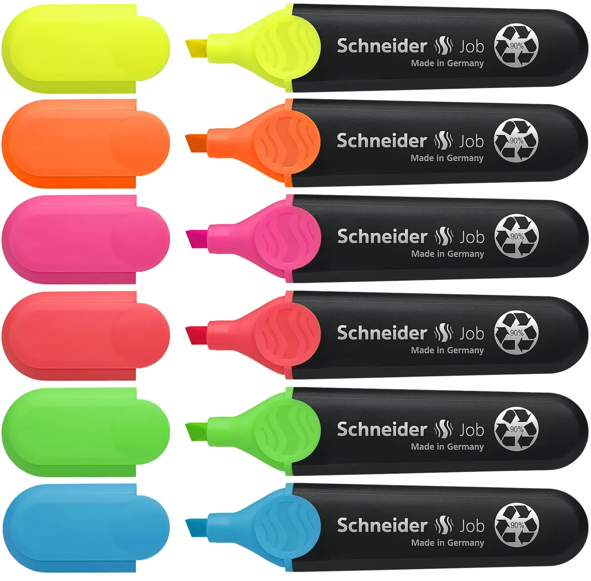 Schneider Job 150 Highlighters Assorted Colours | Chisel Tip, Refillable, Light-Resistant Highlighting - main product image