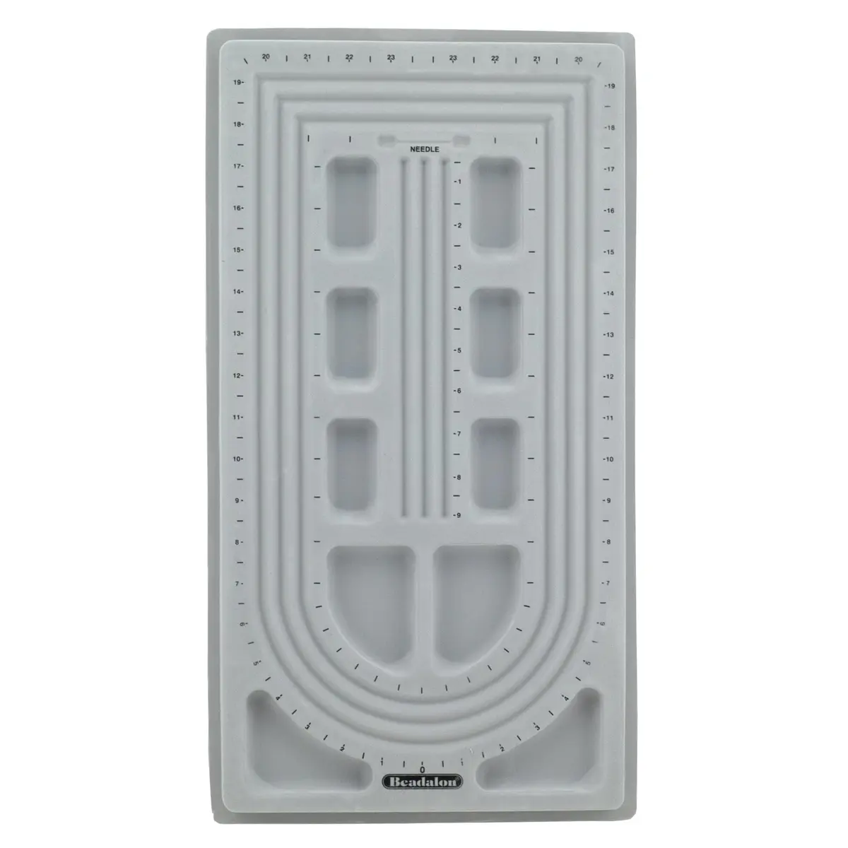 Beadalon Professional Bead Board with Case, 46 inch U Shape | Flocked Grey Surface for Jewelry Making - main product image