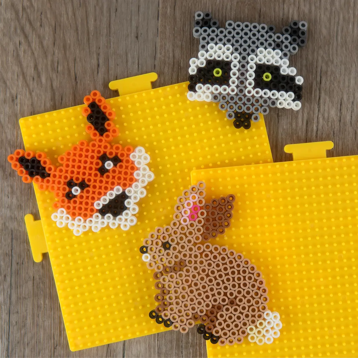 Perler Beads Yellow Square Pegboards 2pc | 5.7'' x 5.7'' Small for Creative Projects - view 4