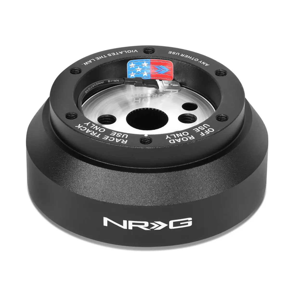 NRG Innovations NRG-SRK-170H Racing Style Steering Wheel Quick Release Short Hub Adapter, 6 X 70mm Bolt Pattern, Black Body | Durable, Vehicle-Specific Fit - main product image