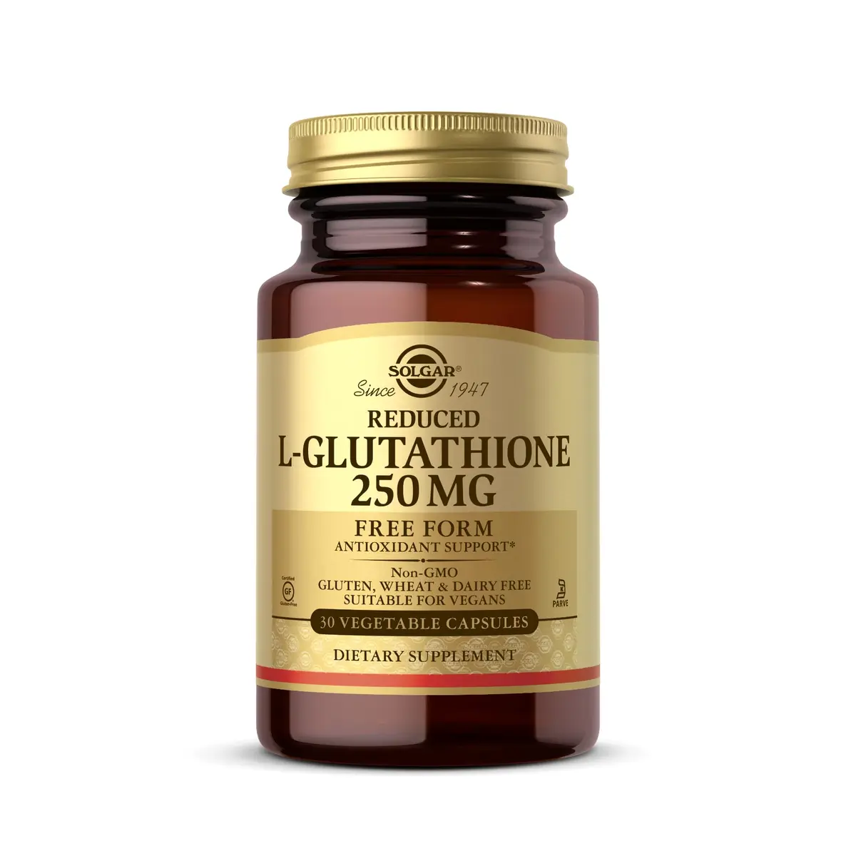 Solgar Reduced L-Glutathione 250 mg Vegetable Capsules | 30 Count (77g) - main product image
