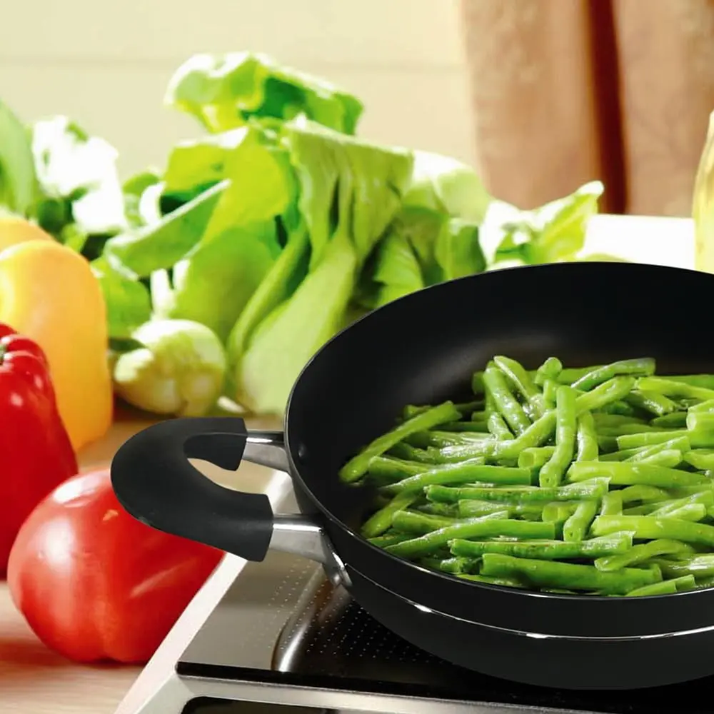 Bene Casa Wok 12-inch Aluminum Non-Stick Stir-Fry Pan | Stay Cool Double Handle Oven Safe - view 7