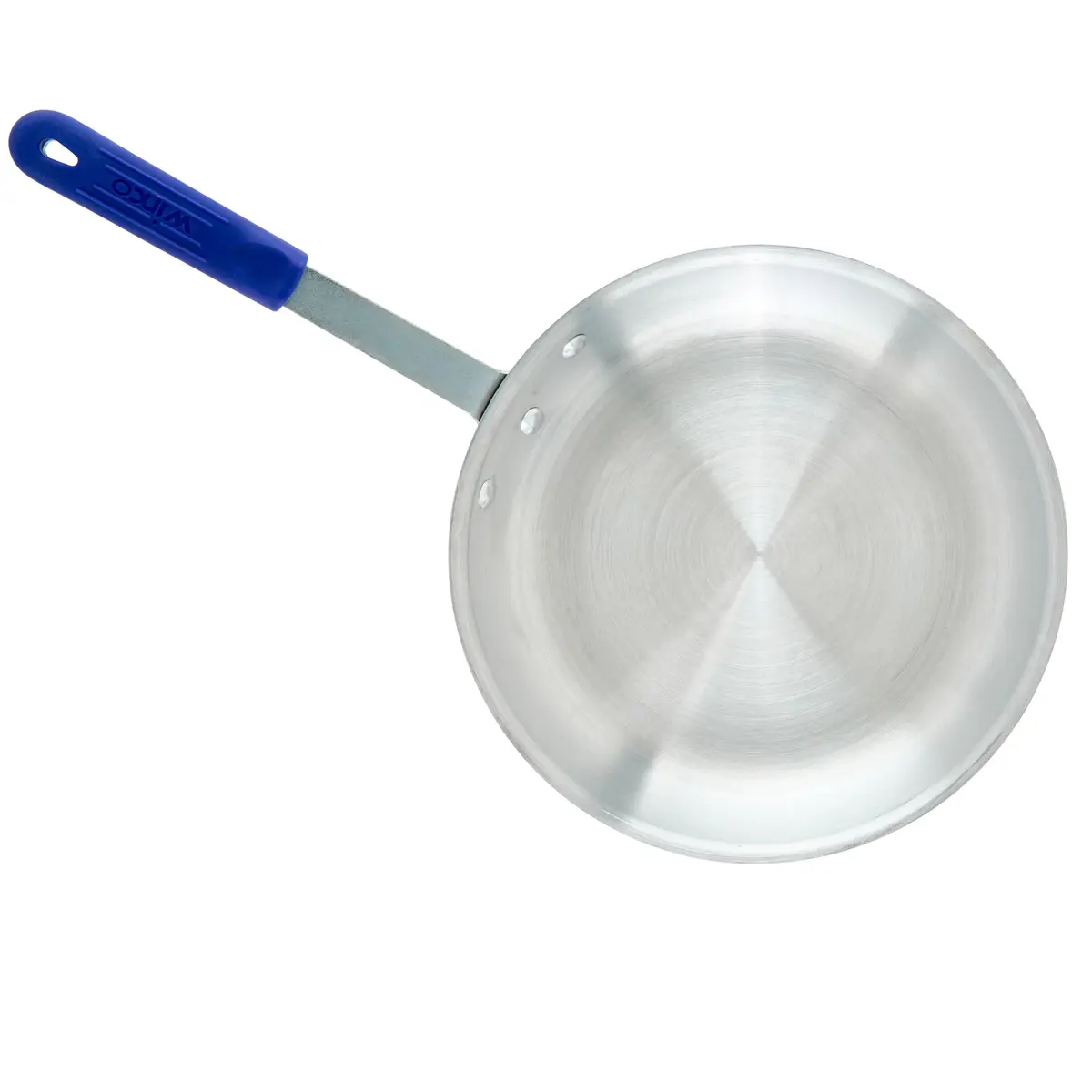 Winco 12" Aluminium Fry Pan with Cool Touch Handle | Natural Finish for Saute & Frying - view 2