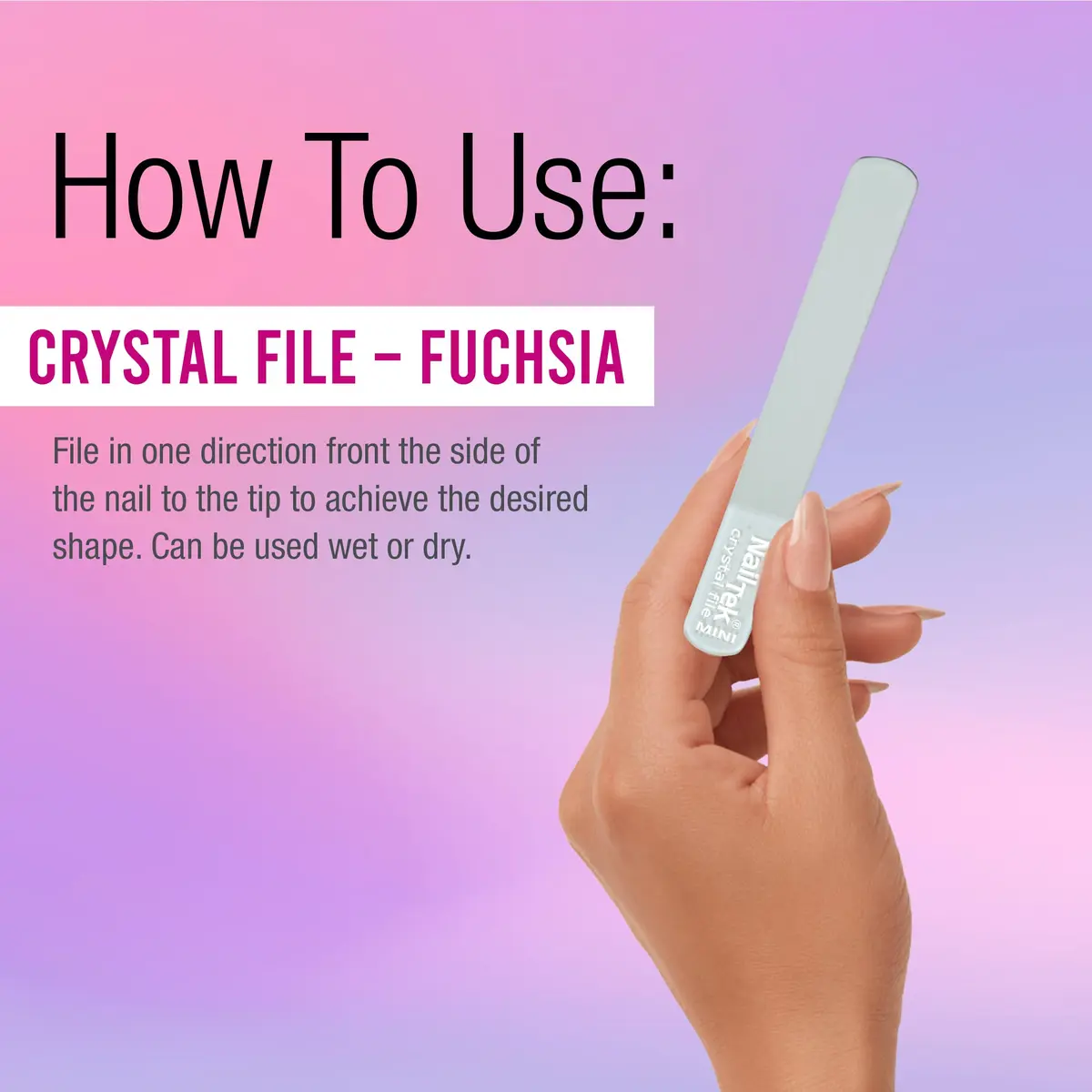Nail Tek Crystal File - Glass Nail File with Case, Gentle & Durable for Natural Nails, Travel-Friendly 3" - view 5