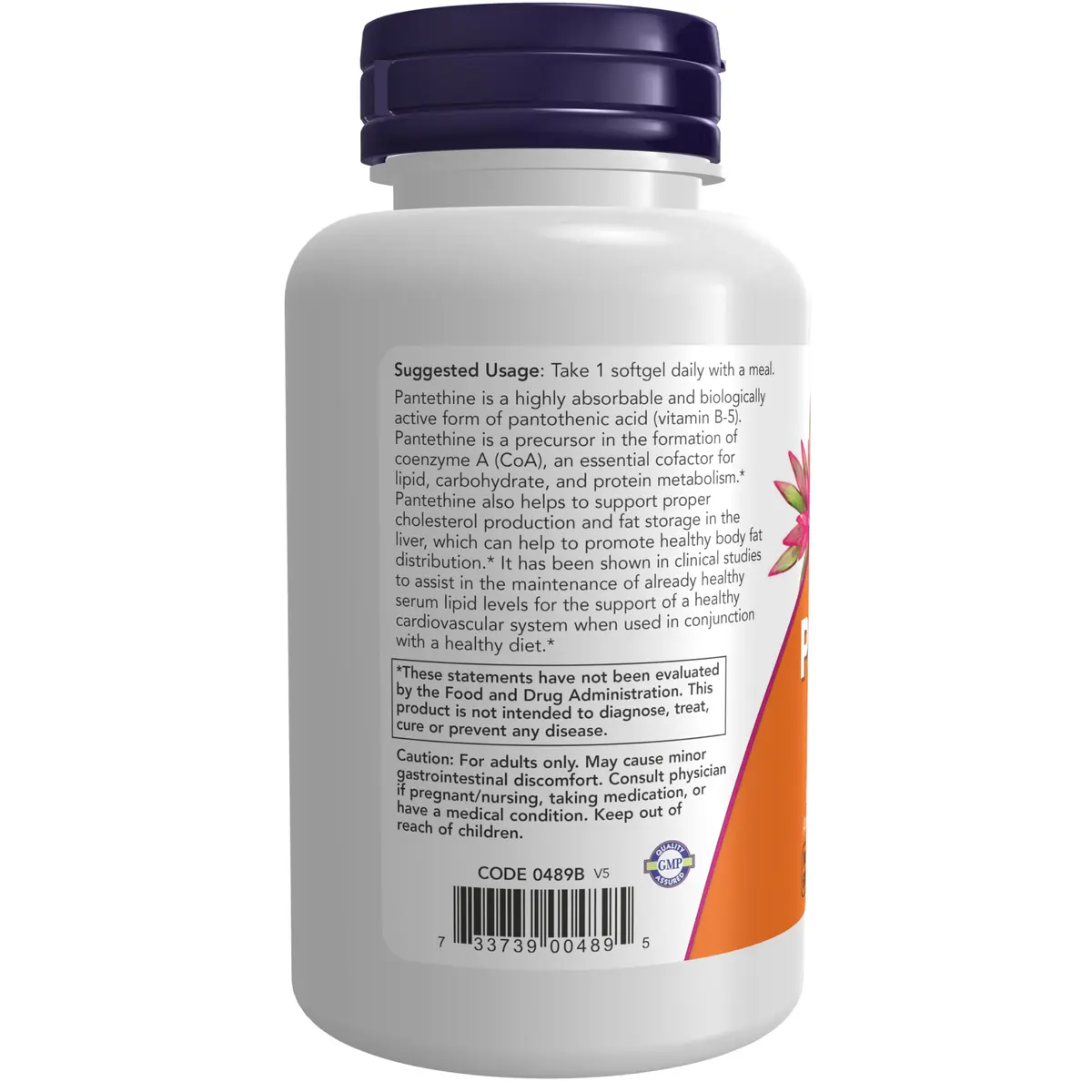 NOW Supplements, Pantethine 600 mg, Double Strength, 60 Softgels | Supports Healthy Serum Lipids - view 3