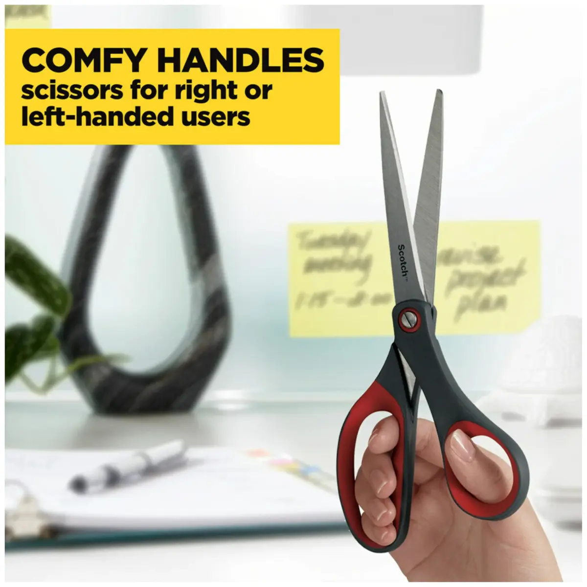 Scotch 8-Inch Precision Scissors | Ambidextrous Comfort Grip, Stainless Steel Blades - view 5