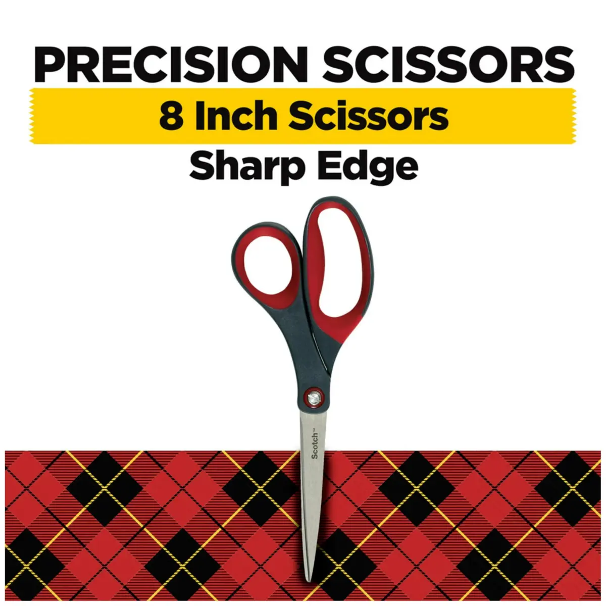 Scotch 8-Inch Precision Scissors | Ambidextrous Comfort Grip, Stainless Steel Blades - view 2