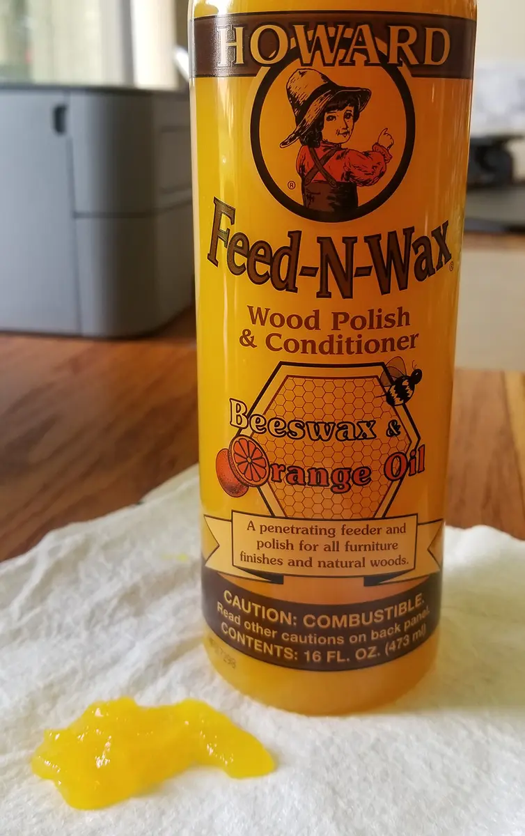 Howard Feed-N-Wax Wood Polish & Conditioner 16 Fl Oz (473ml) | Natural Beeswax & Carnauba Furniture Polish - view 2