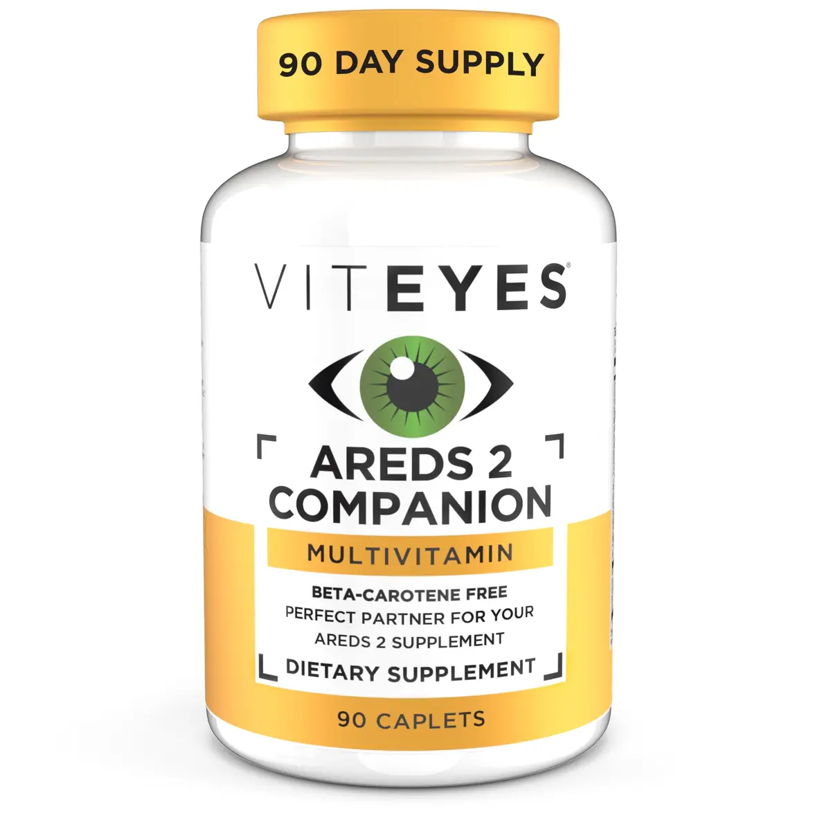 Viteyes Classic AREDS 2 Companion Multivitamin 90 Caplets | Beta-Carotene Free Eye Support - main product image