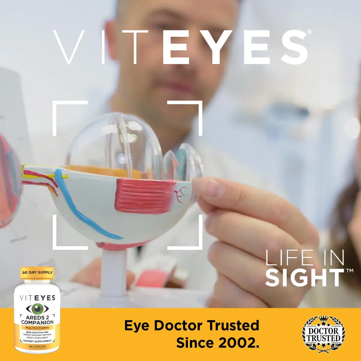 Viteyes Classic AREDS 2 Companion Multivitamin 90 Caplets | Beta-Carotene Free Eye Support - view 4