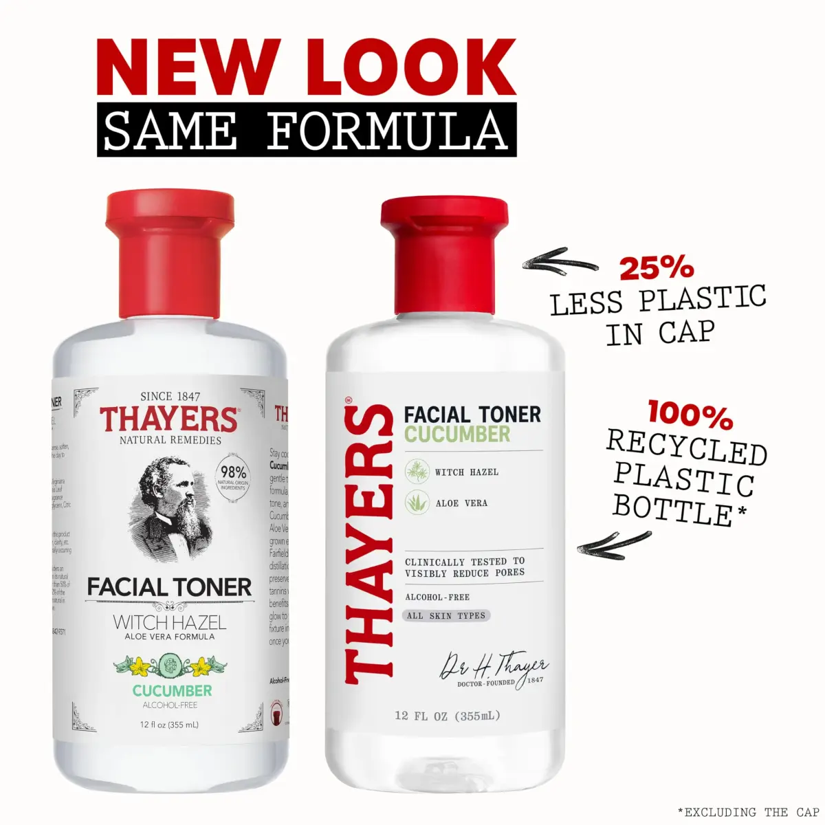 THAYERS Alcohol-Free Hydrating Cucumber Witch Hazel Facial Toner 355ml (12 Fl Oz) | Dermatologist Tested & Recommended - view 2