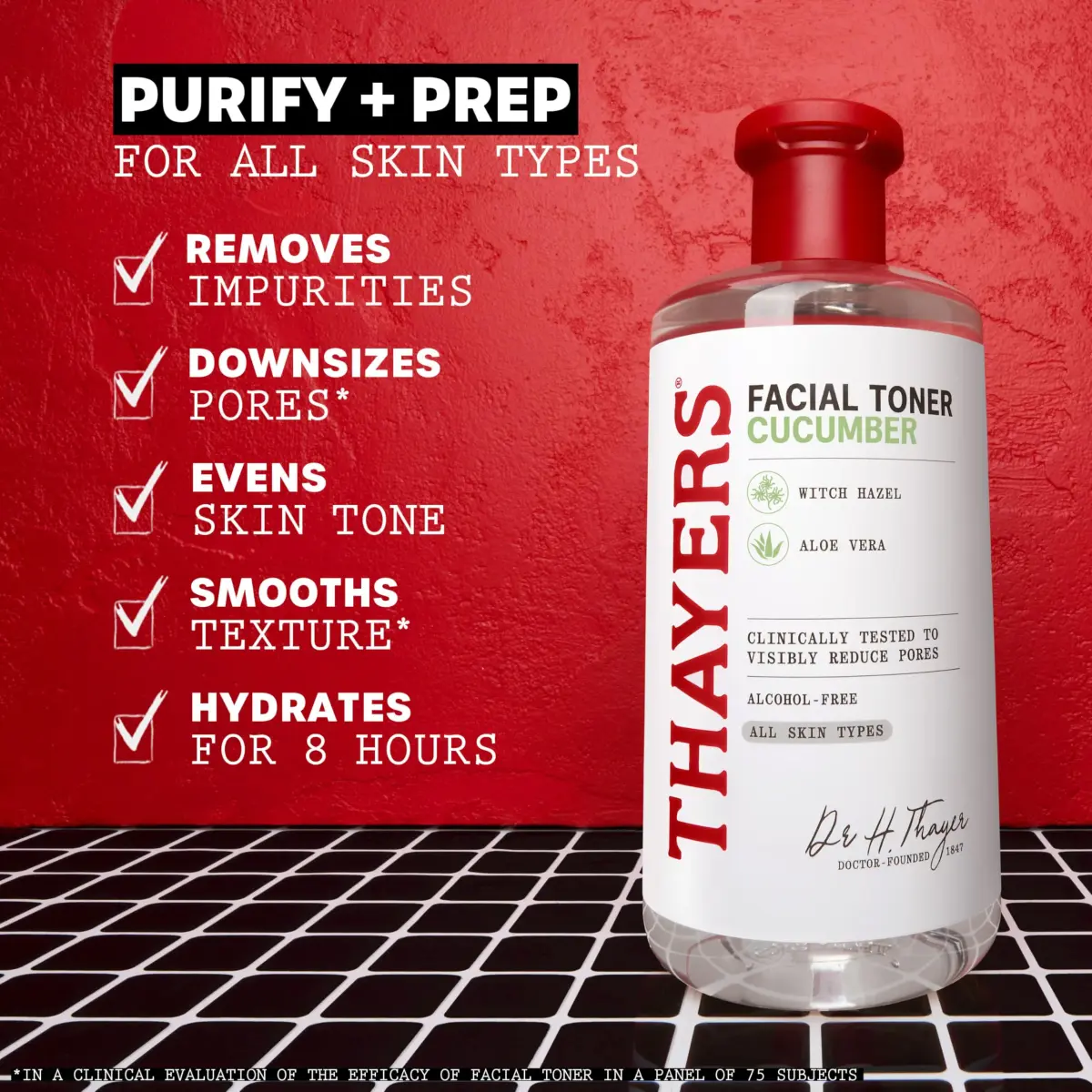 THAYERS Alcohol-Free Hydrating Cucumber Witch Hazel Facial Toner 355ml (12 Fl Oz) | Dermatologist Tested & Recommended - view 3