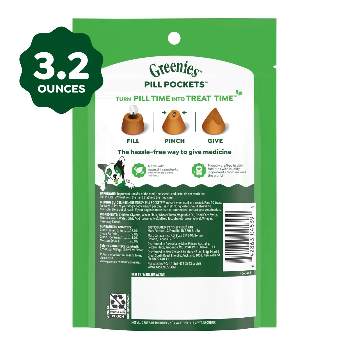 Greenies Pill Pockets Small Dog Treats, Chicken Flavor, 3.2 oz | Vet-Recommended Pill Concealer for Dogs - view 9