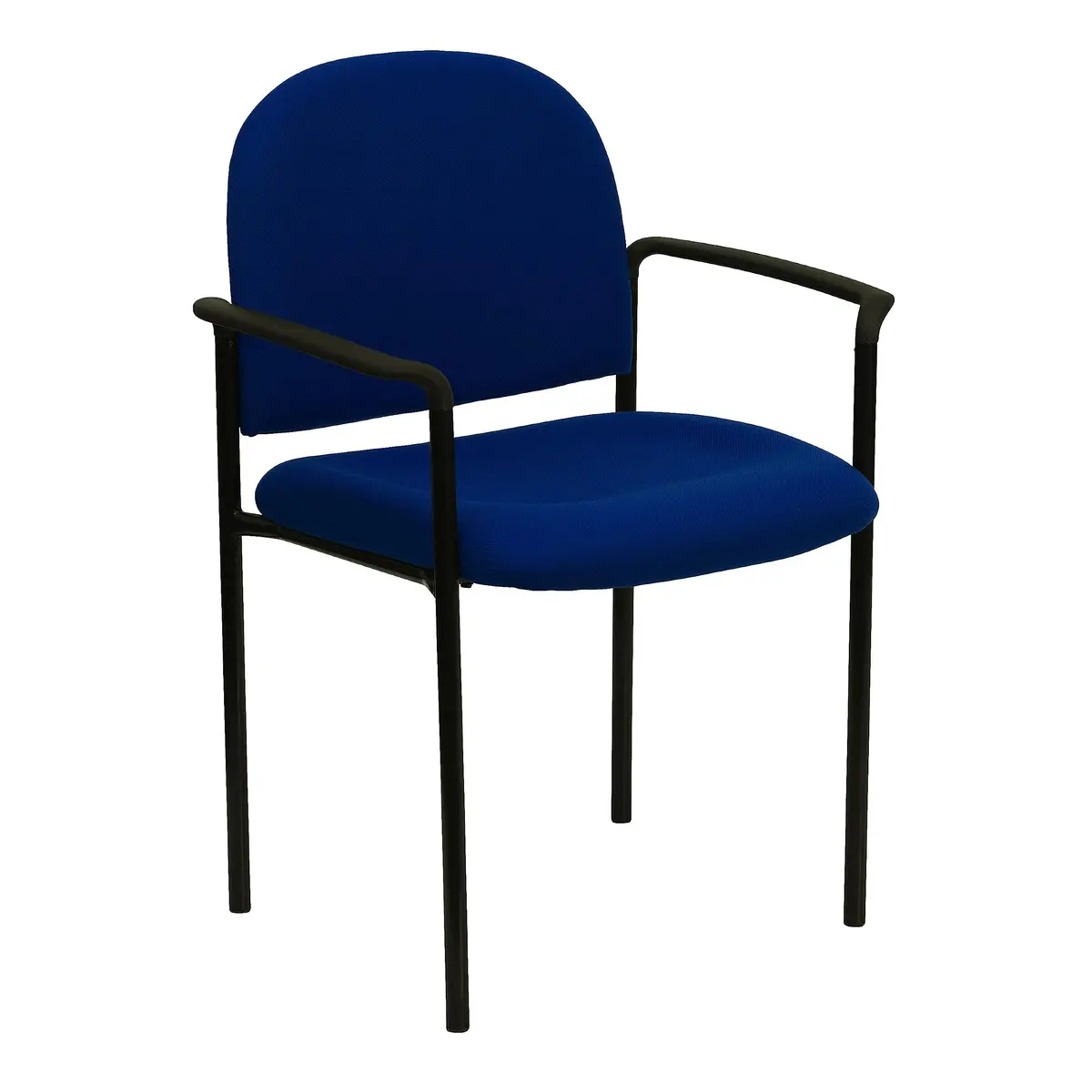 Flash Furniture Steel Stackable Reception Chair with Arms, Navy | Ergonomic, Heavy Duty Steel Frame, 5 Chairs Stackable - main product image