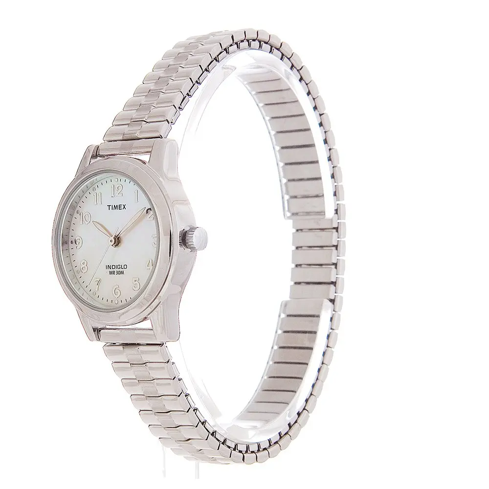 Timex Women's Essex Avenue Silver-Tone Stainless Steel Watch | Elegant 25mm Dial & Indiglo Light - view 2