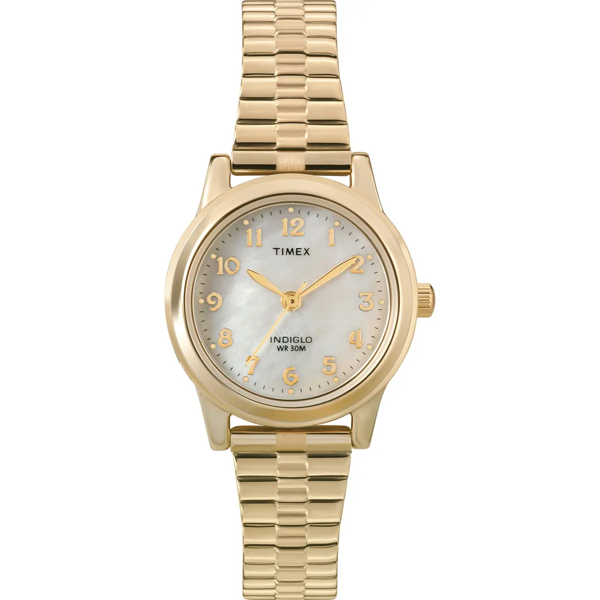 Timex Women's Essex Avenue Gold-Tone Stainless Steel Watch | 25mm Brass Case & Indiglo Light - main product image
