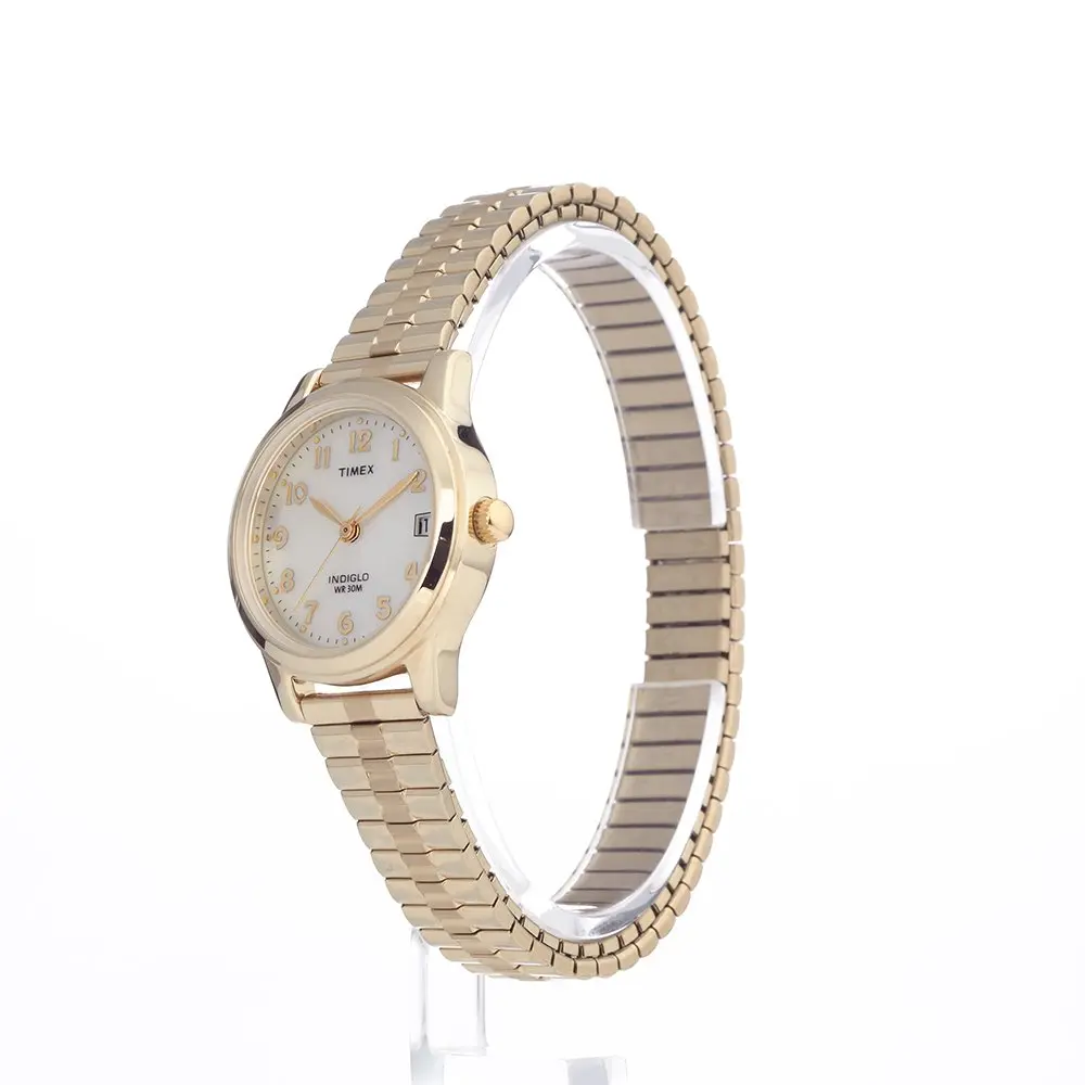 Timex Women's Essex Avenue Gold-Tone Stainless Steel Watch | 25mm Brass Case & Indiglo Light - view 2