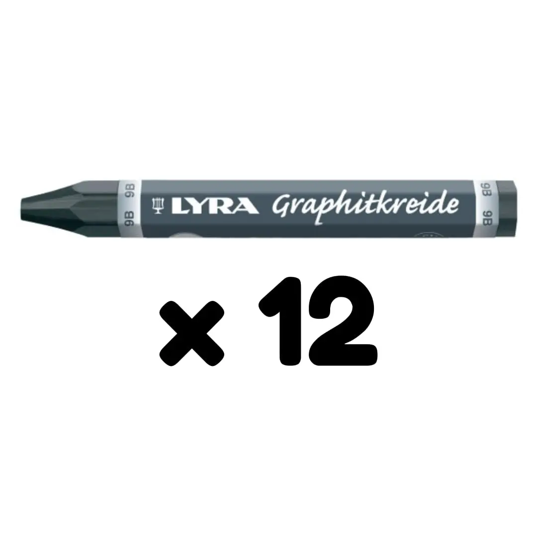 Lyra Graphite Crayons - 9B Graphite Stick Crayons, 13mm Diameter (Set of 12) | Professional Grade Drawing & Shading Sticks - view 4