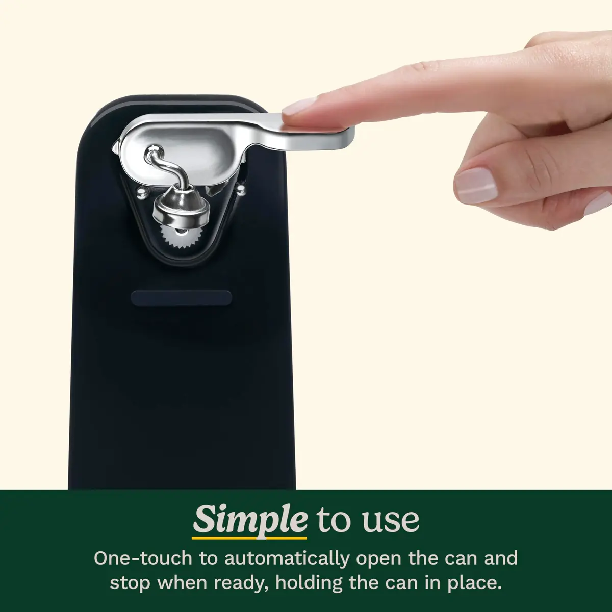 Cuisinart Electric Can Opener, One-Touch Operation, Nonslip Base, Black | 60W Automatic Kitchen Tool - view 3