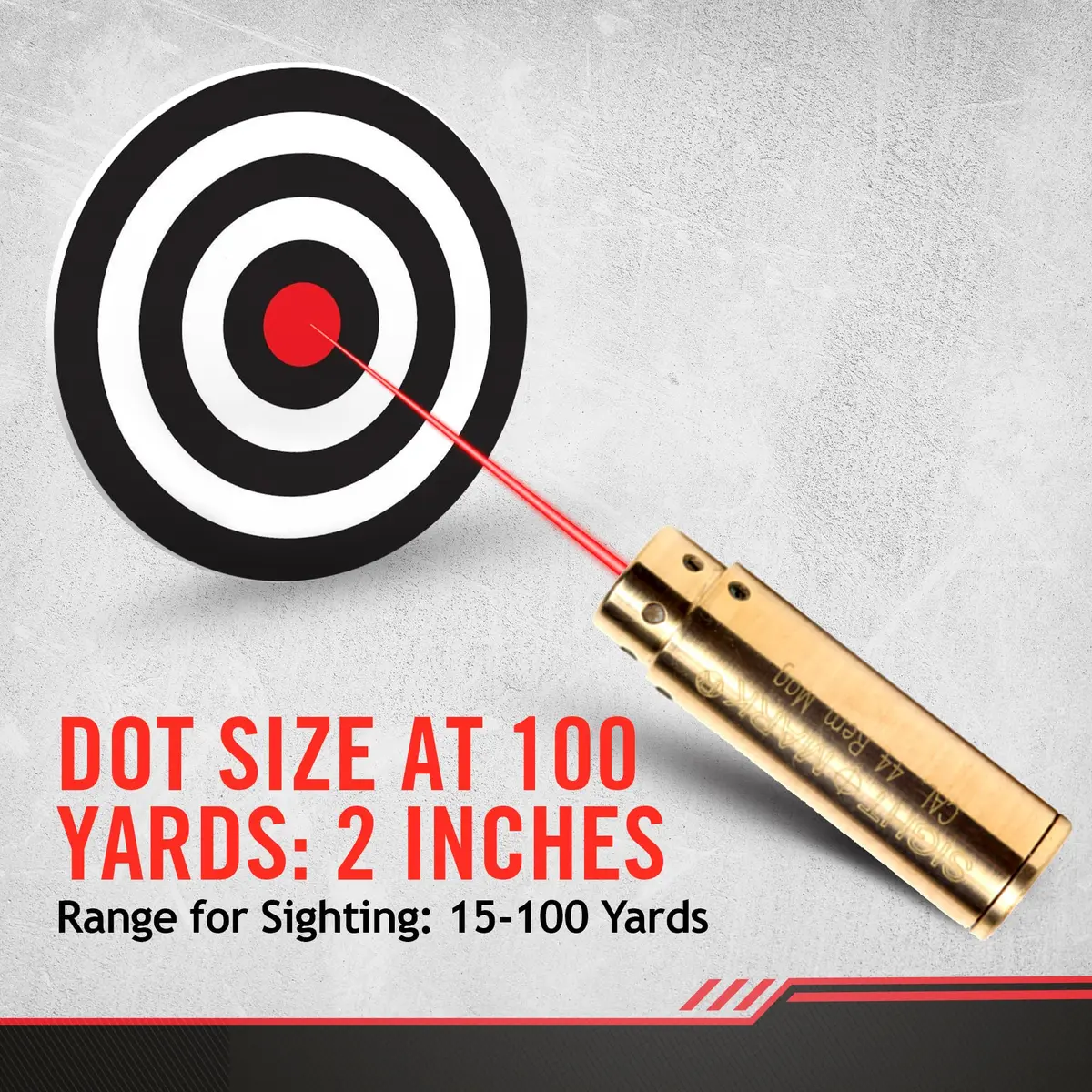 Sightmark .44 Magnum Boresight with Red Laser | Accurate Rifle Zeroing Tool for Hunting & Shooting - view 2