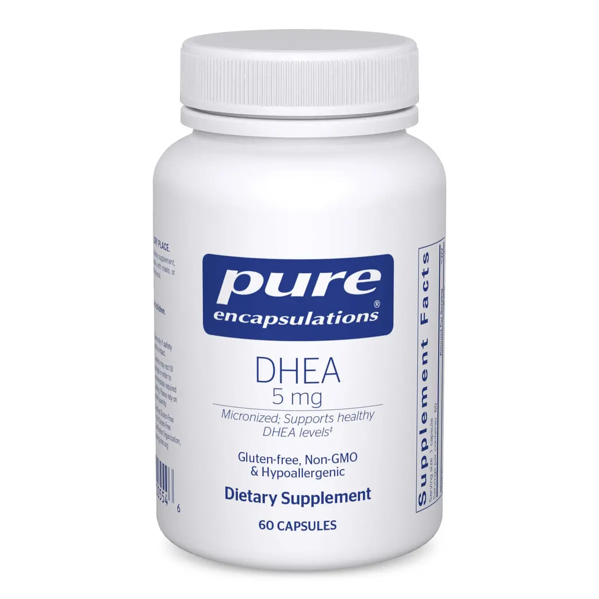 Pure Encapsulations DHEA 5 mg | Nutritional Supplement for Hormone & Immune Support | 60 Capsules - main product image