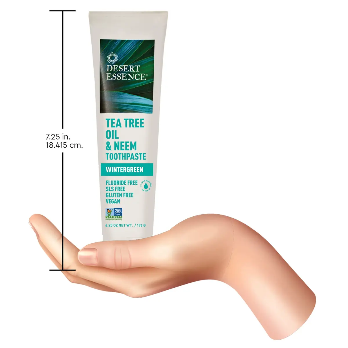 Desert Essence Tea Tree Oil & Neem Toothpaste 6pk | Natural Deep Clean & Fresh Breath (6.25 oz each) - view 7
